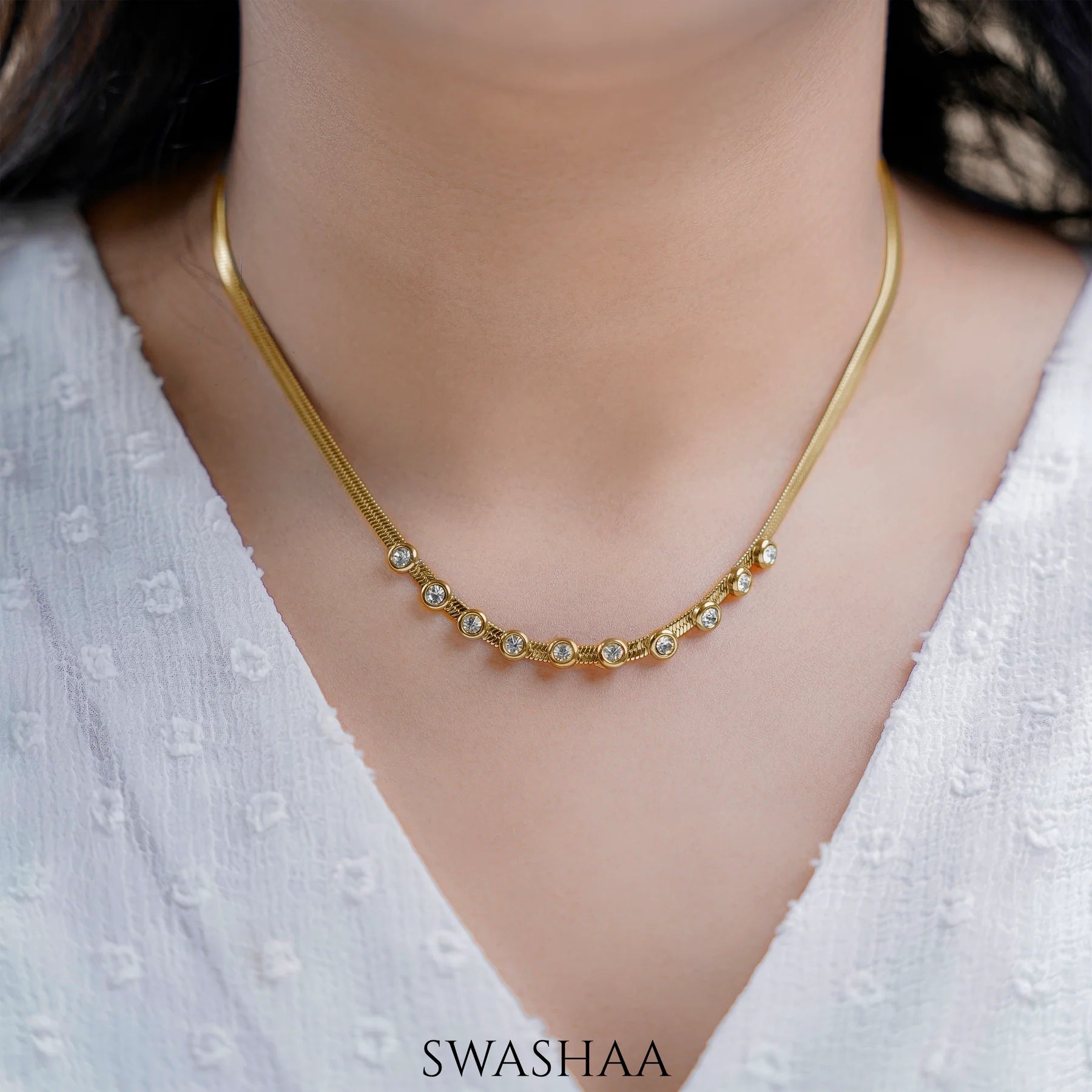 Karoline Pear Shape Tennesee Necklace